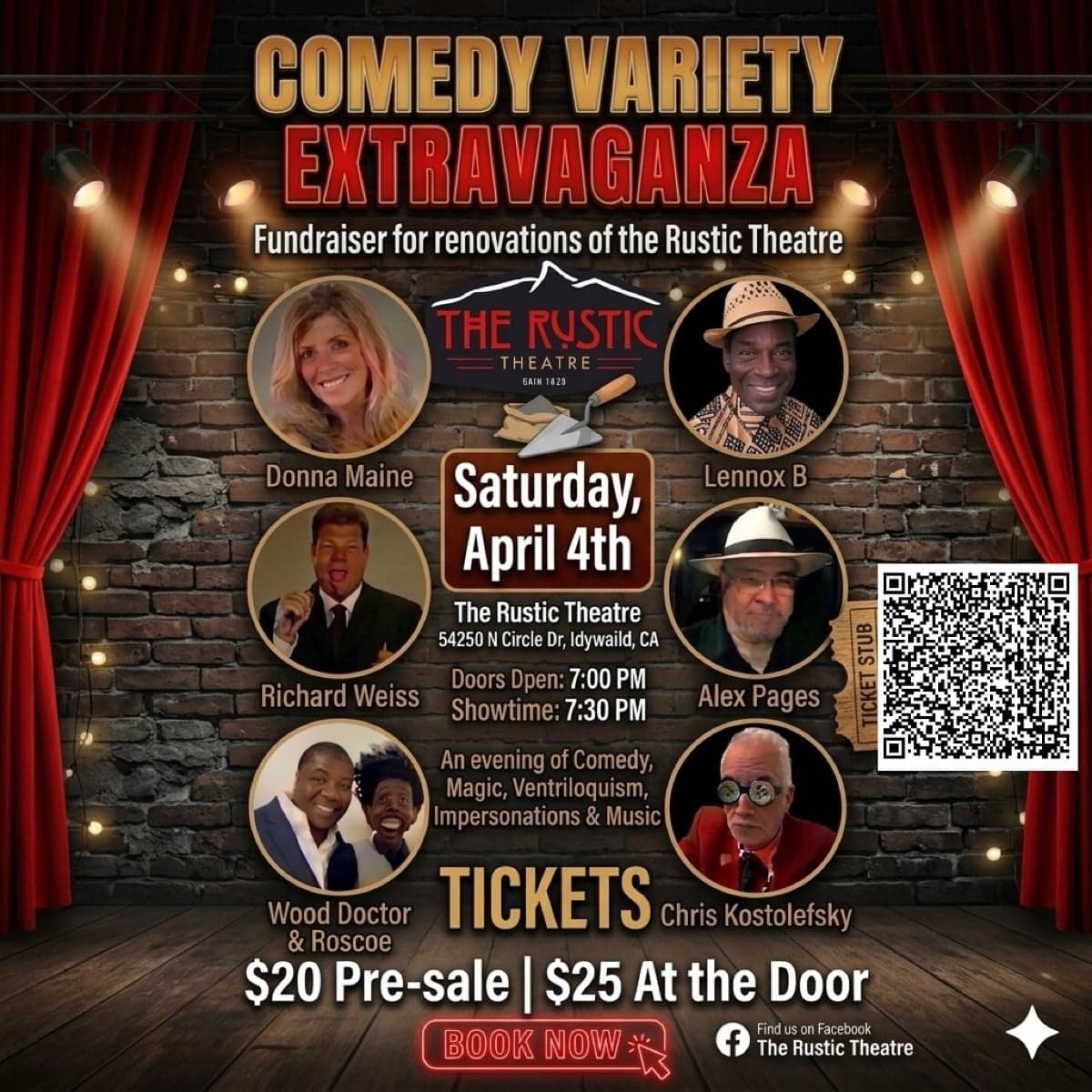 COMEDY VARIETY EXTRAVAGANZA@ rustic theatre