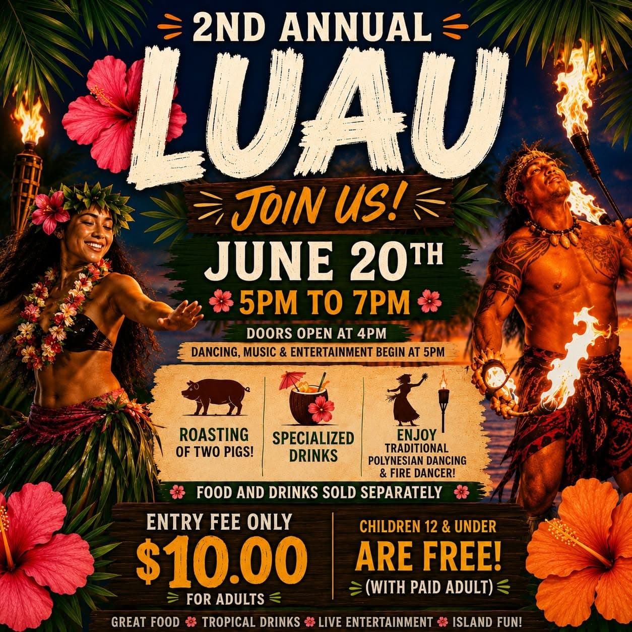 2nd annual luau@ the peak restaurant
