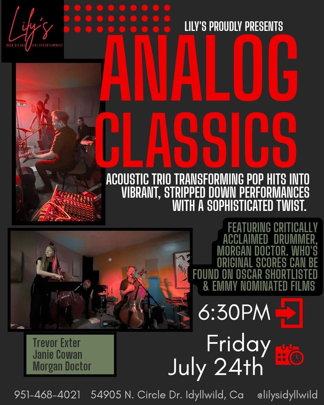 analog classics@ lily's restaurant