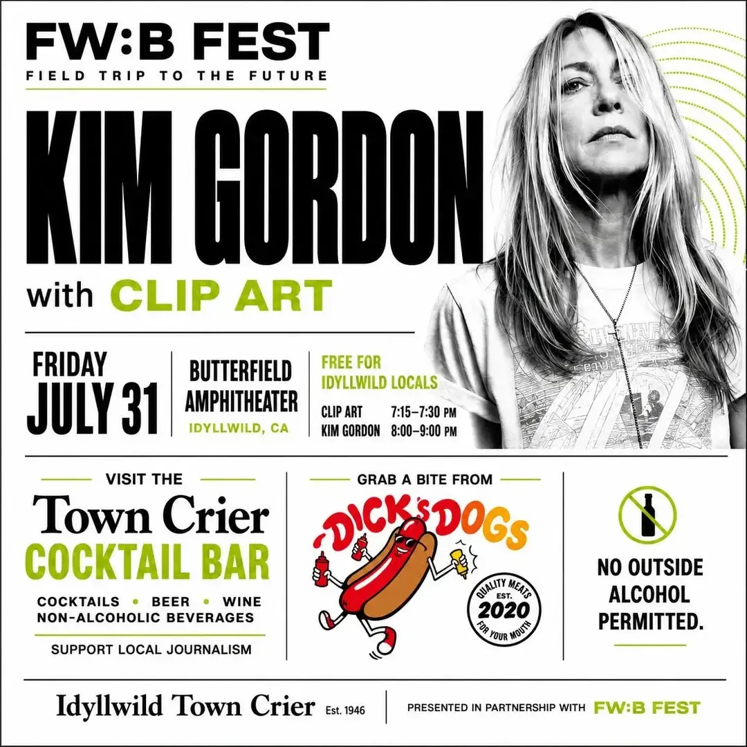 Kim Gordon Concert With Clip Art@ butterfield amphitheatre