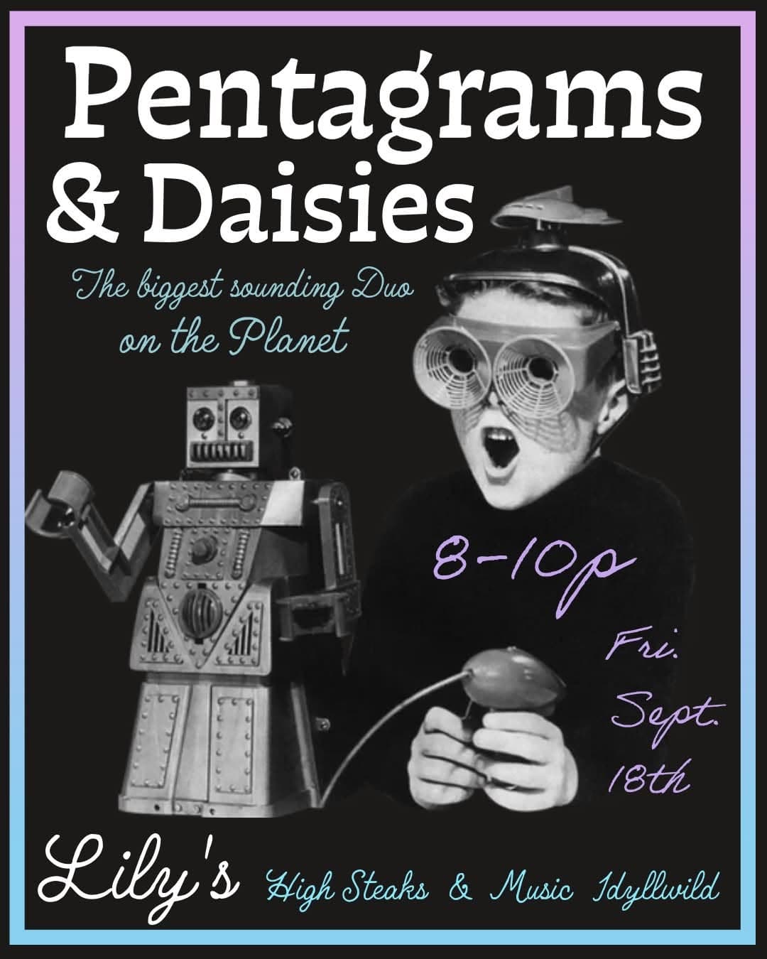 pentagrams and daisies@ lily's restaurant