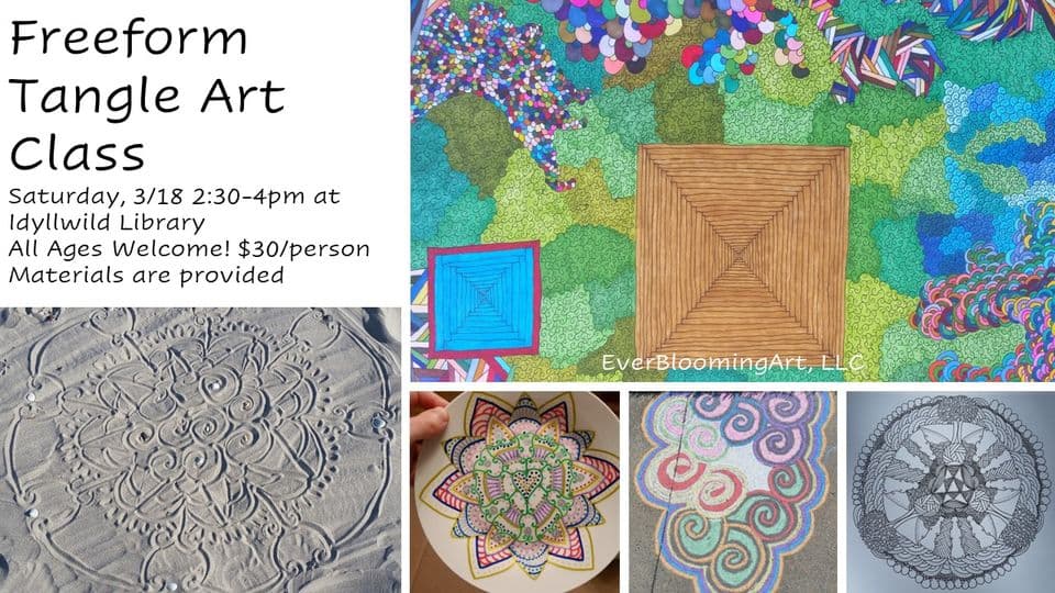 Freeform Tangle Art Class@Idyllwild Library