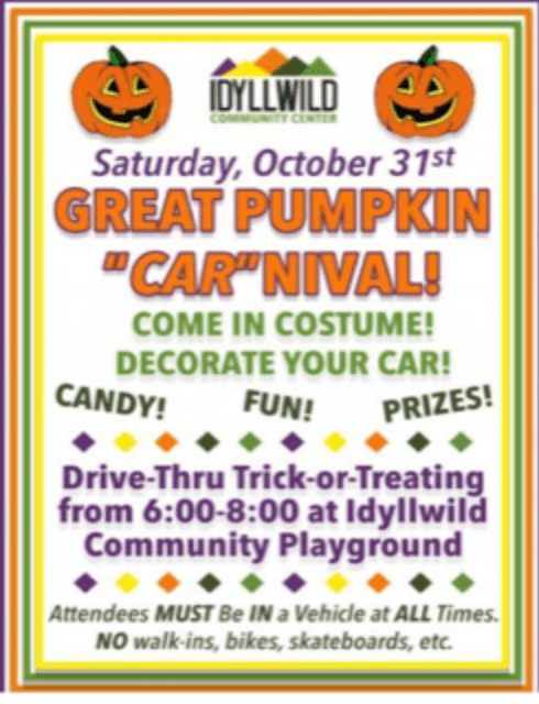Great Pumpkin "Car"nival at the Idyllwild Community Playground