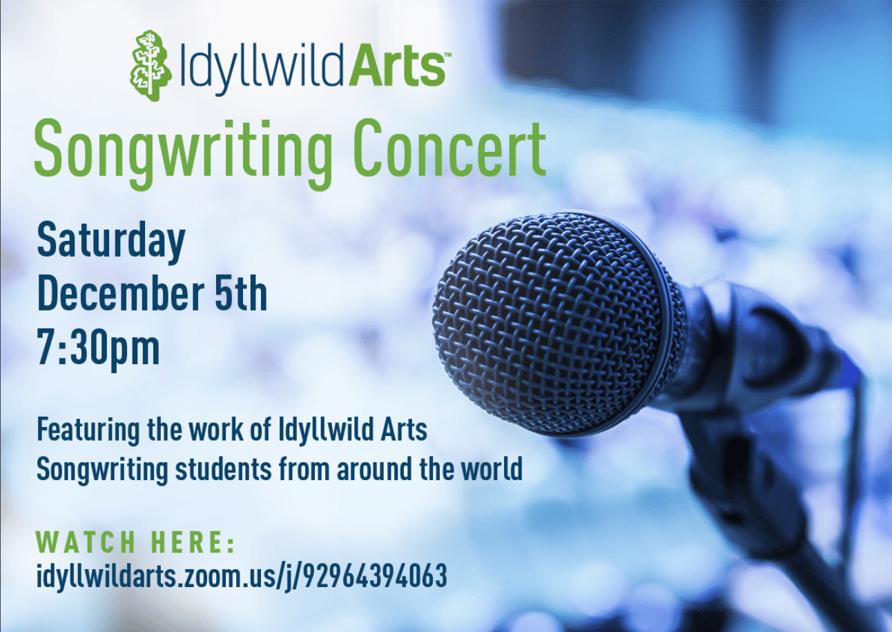 Songwriting Concert presented by Idyllwild Arts Online