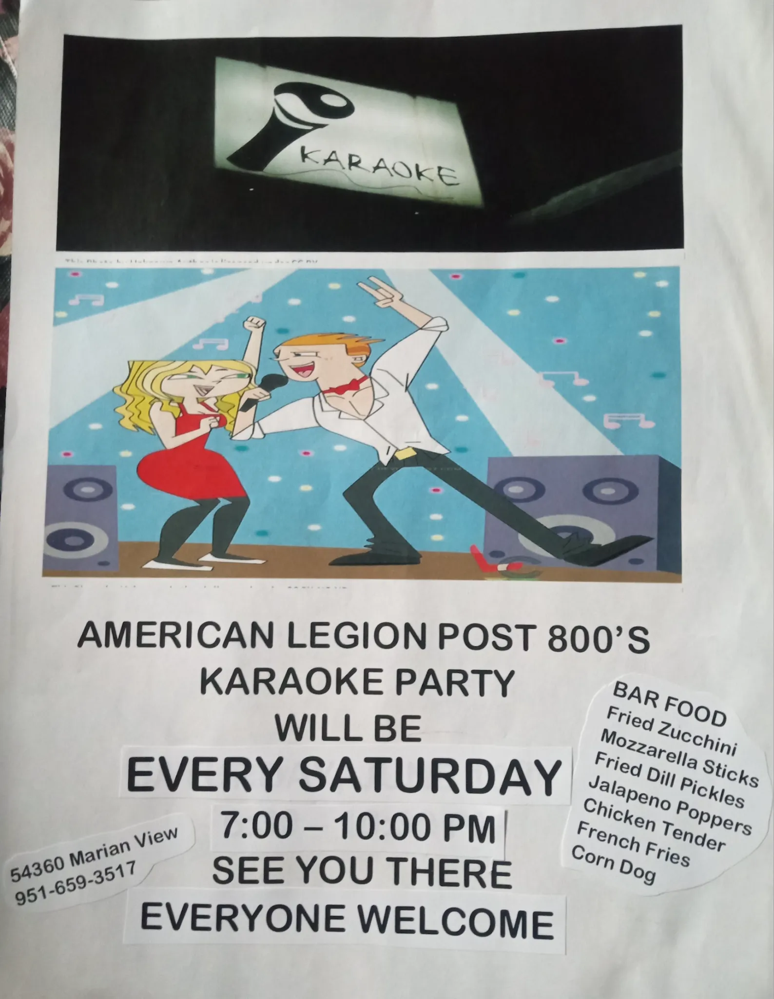 Karaoke@ american legion post 800