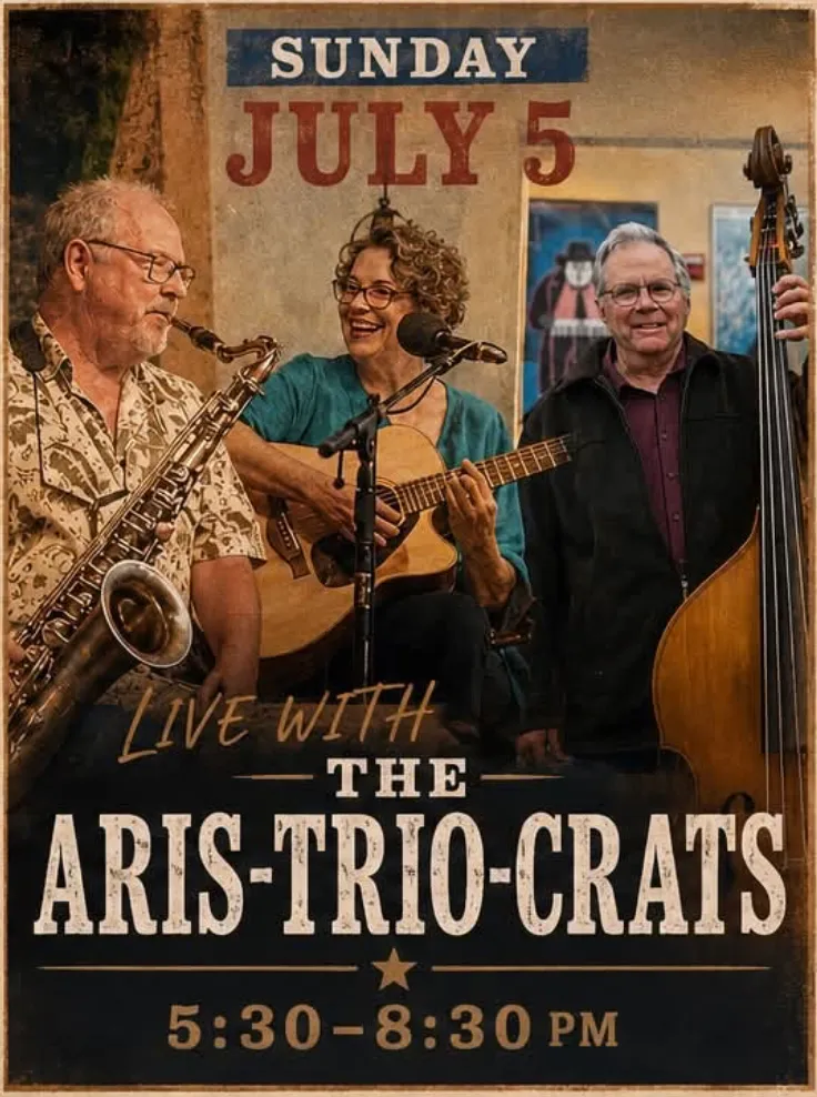The Aris-trio-crats@ cafe aroma