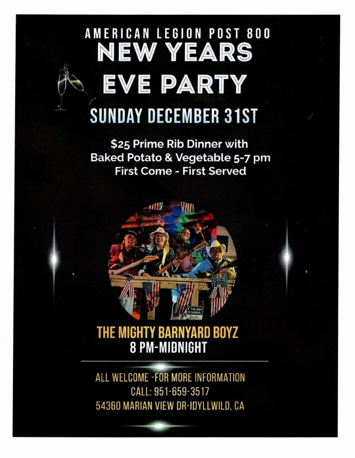 New Years eve Party@ American Legion post 800