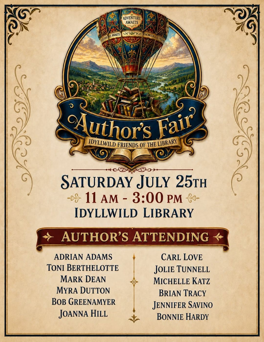 author's fair@ the library