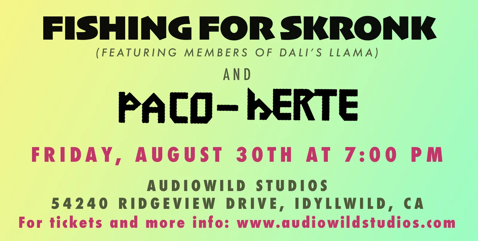 fishing for skronk@ audiowild studios