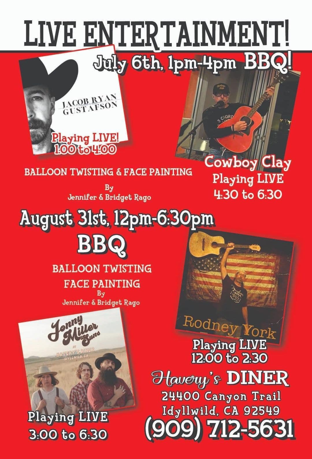 weekend bbq@ harvery's diner
