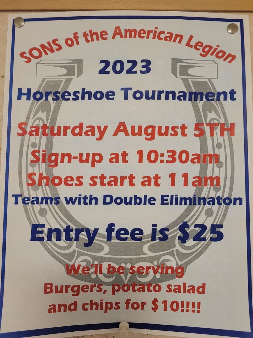 annual horseshoe tournament@ American Legion