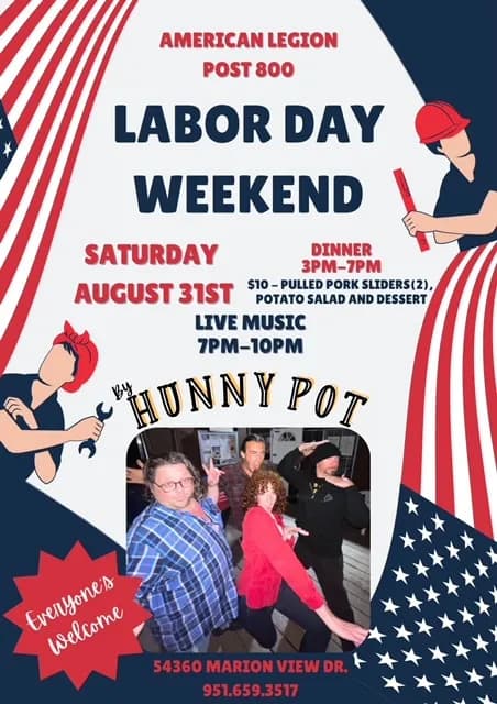 American legion labor day weekend bbq@ American legion