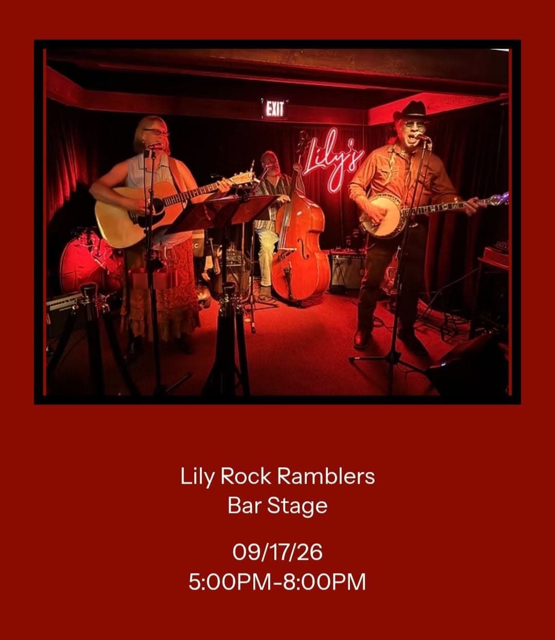 lily rock ramblers@ lily's restaurant