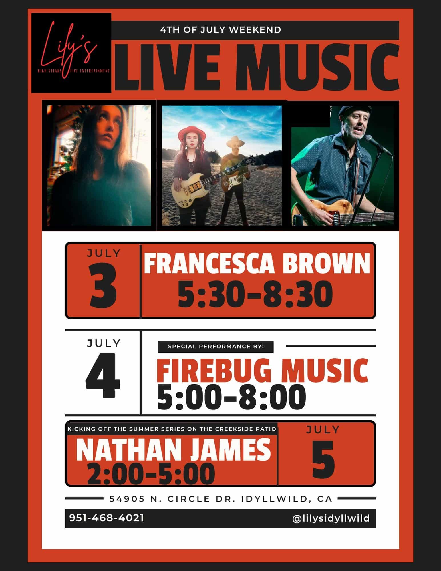 Firebug music@ Lily's restaurant