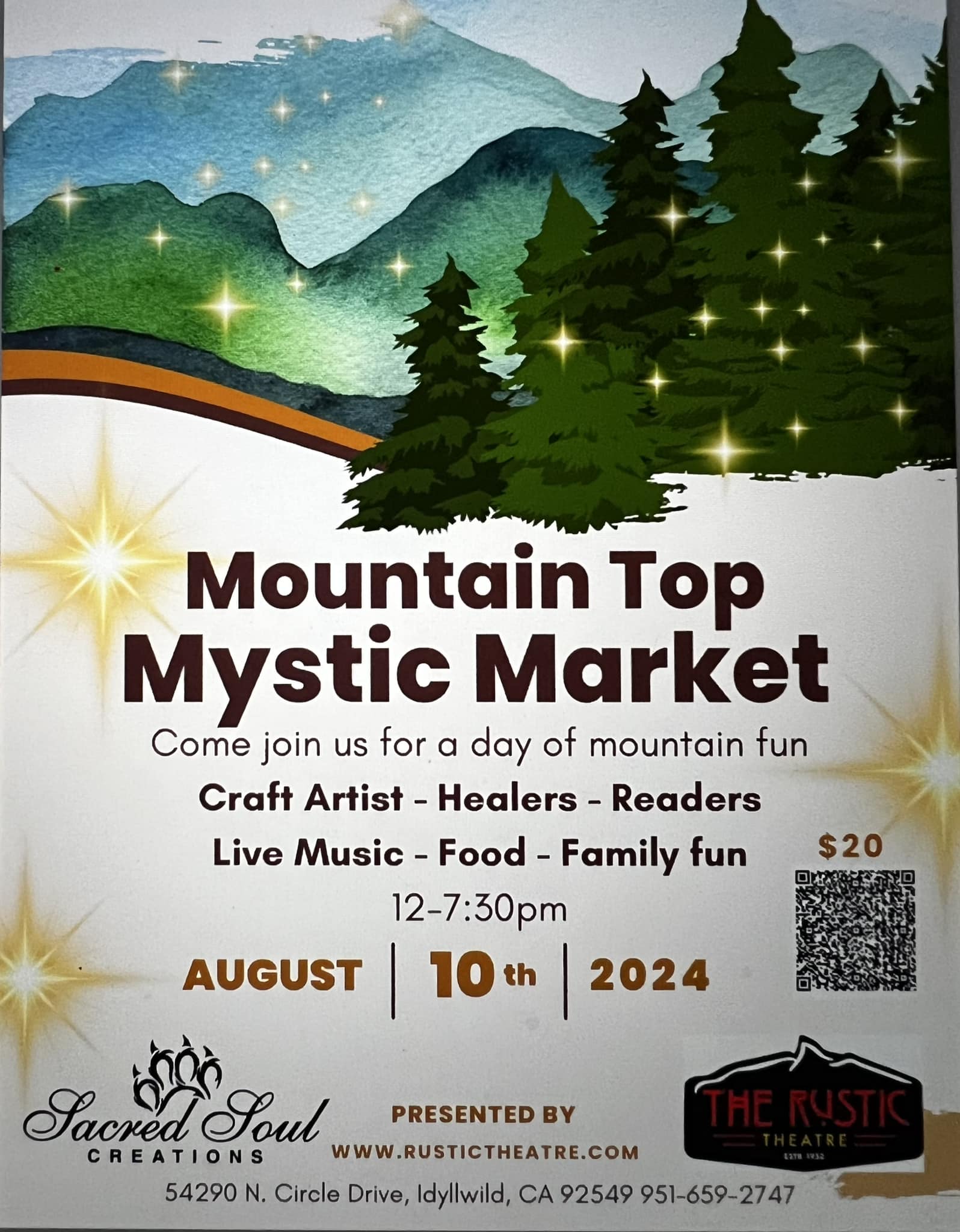 mountain top mystic market@rustic theatre