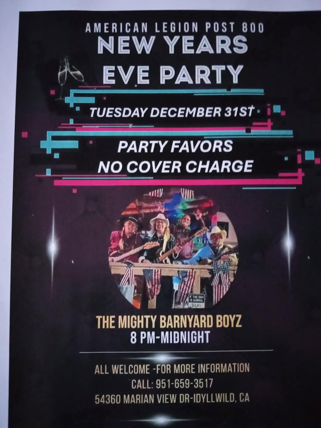 New years eve party@ american legion post 800