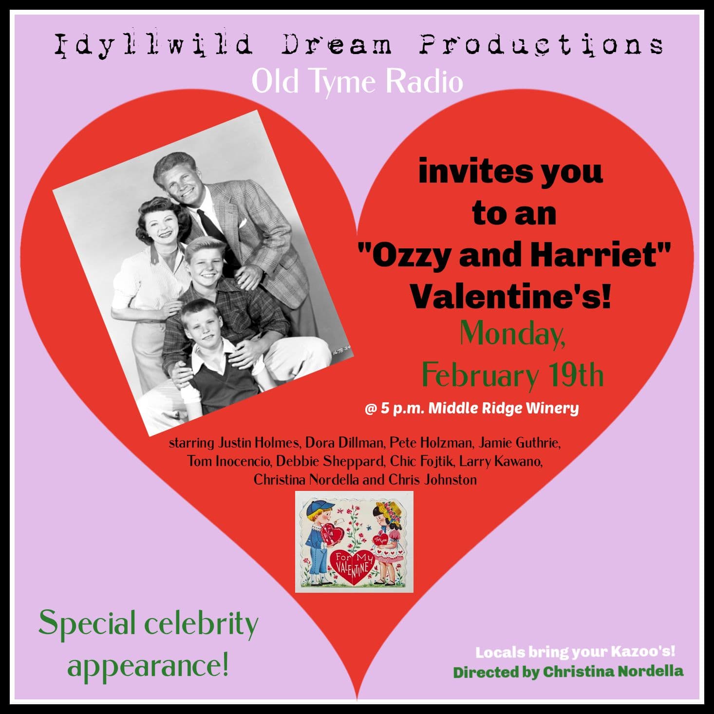 Old Tyme Radio Valentine Special@ middleridge winery