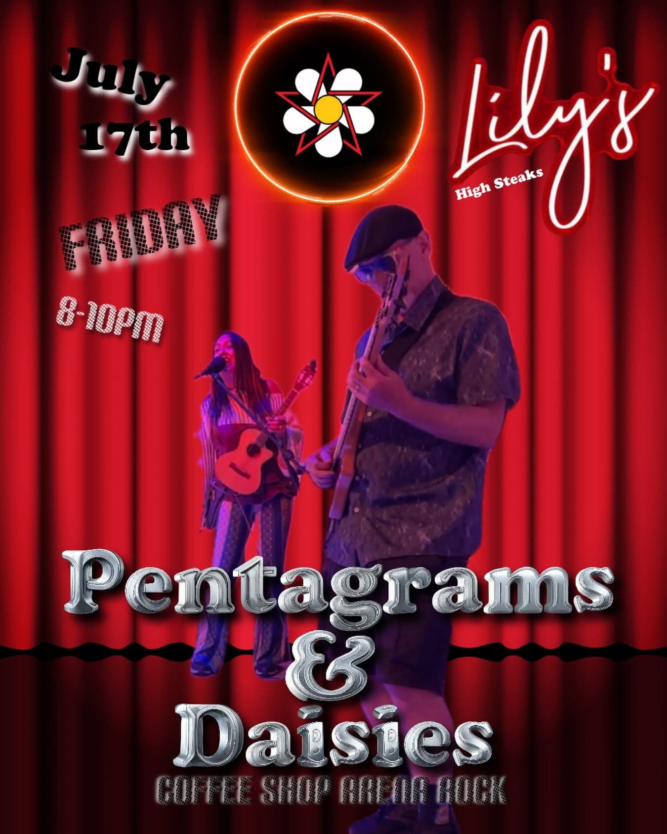 pentagrams and daisies @ lily's restaurant