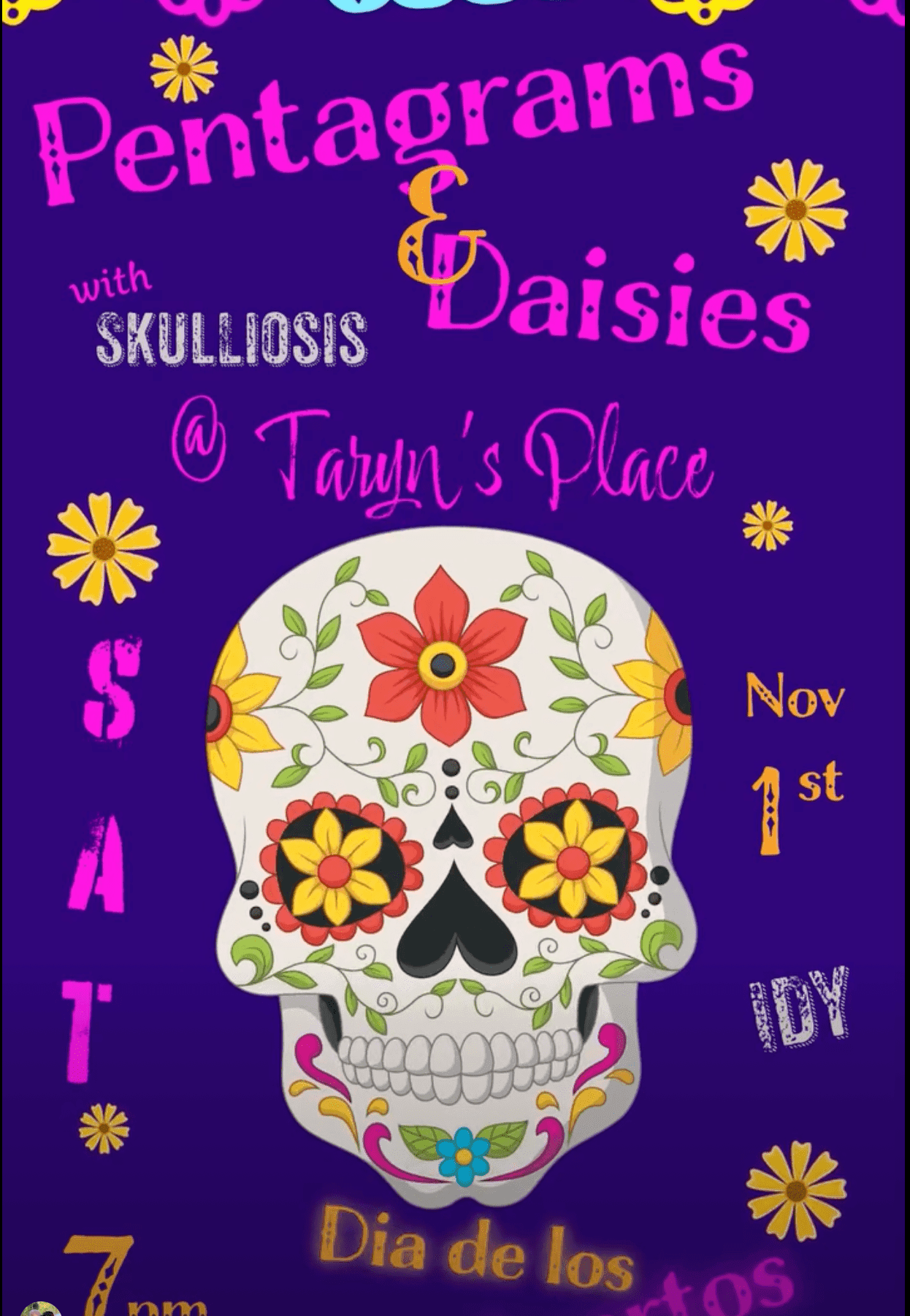 pentagrams and daisies@taryn's place