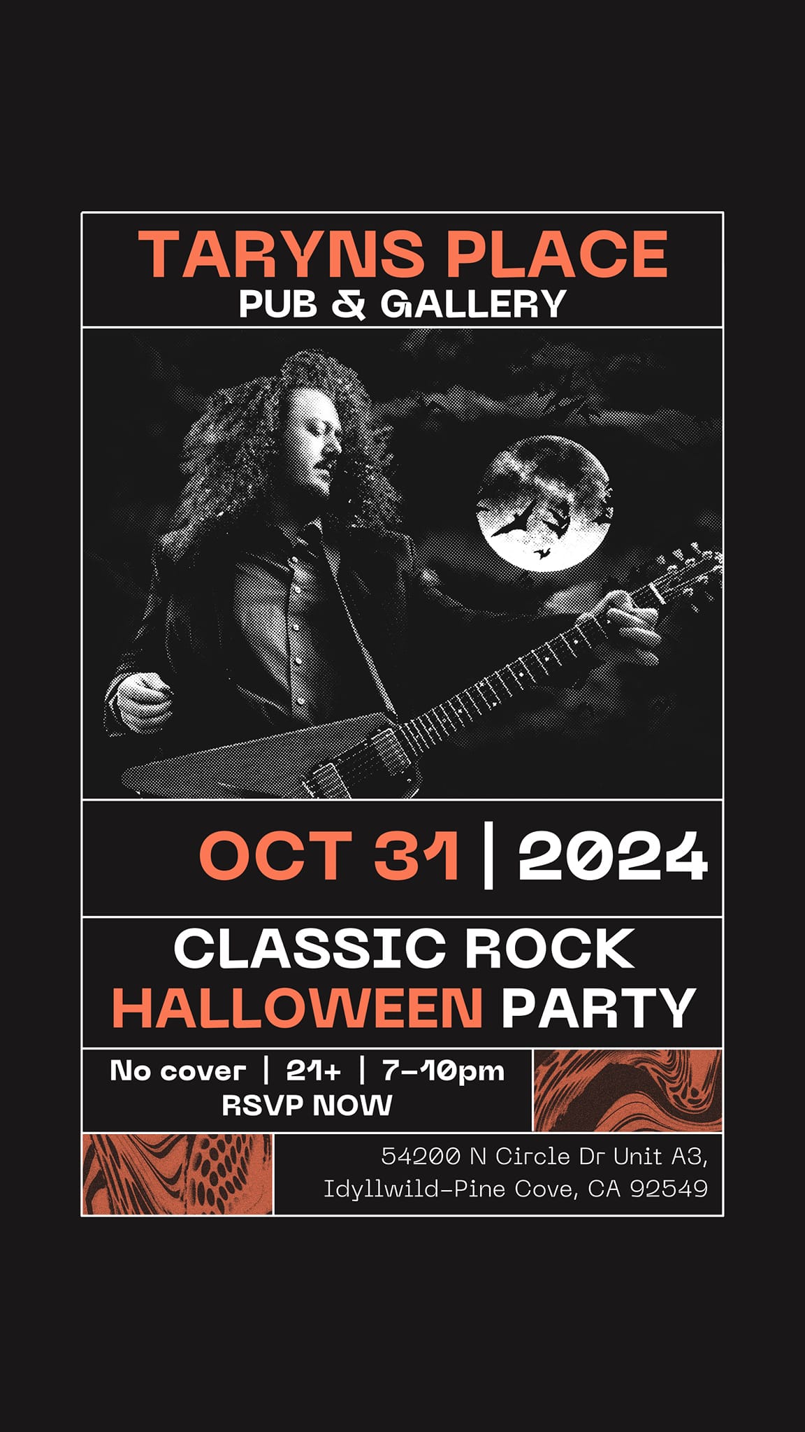 classic rock halloween party taryn's place Idyllwild